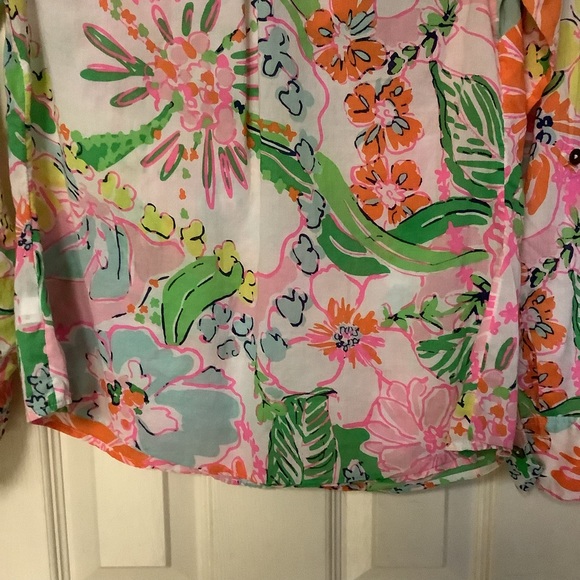Lilly Pulitzer For Target Long Sleeve Button Down Top Size Small - Picture 6 of 16
